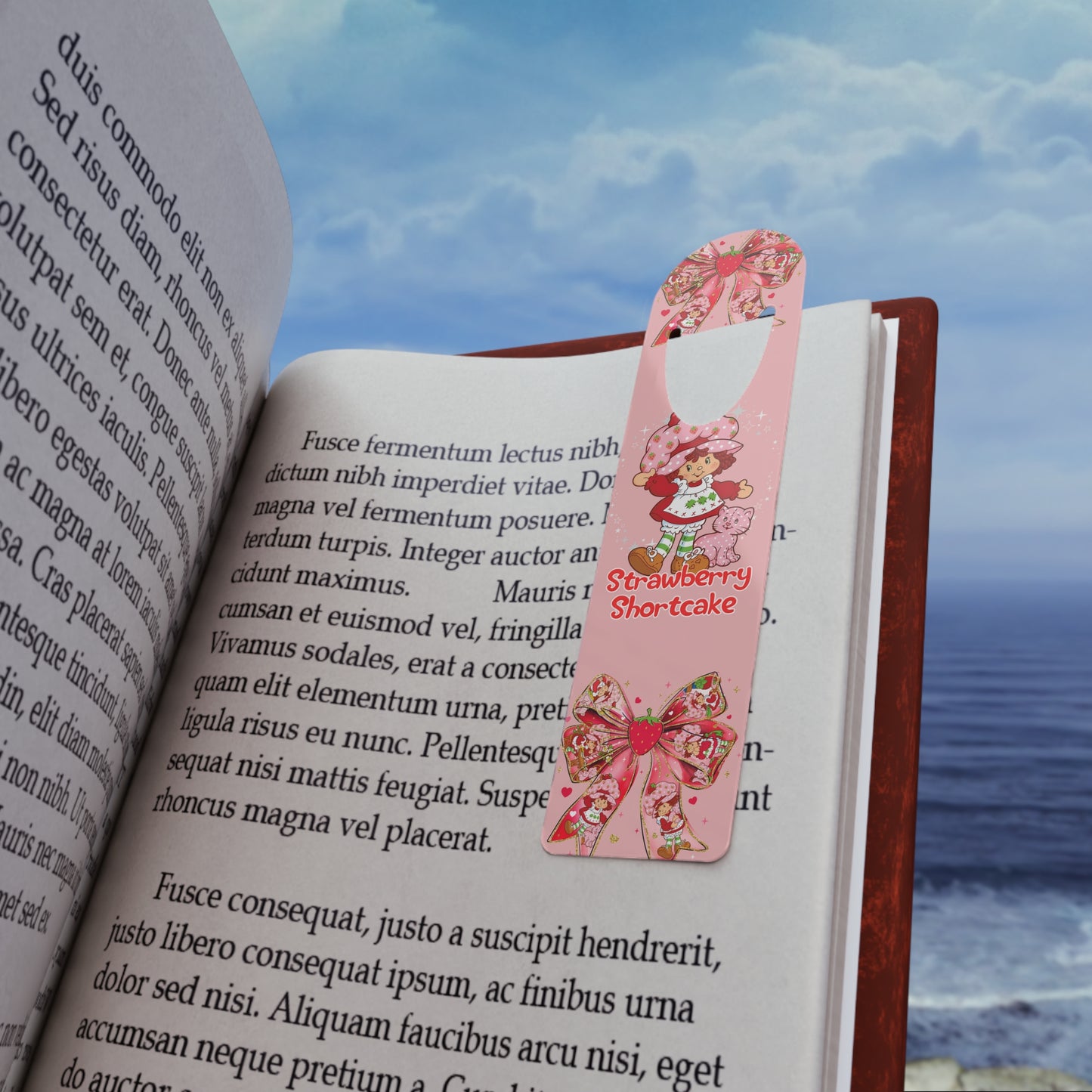 Strawberry Girl Bookmark, Cute Reading Accessory, Gift for Book Lovers, Children's Bookmarks, Party Favors, Office Supplies