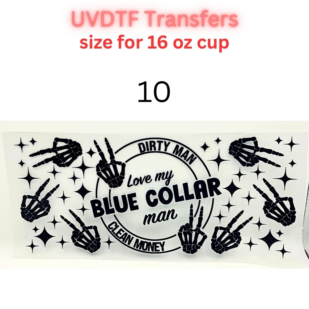 Patriotic & Blue Collar UV DTF Cup Wraps | 16oz Tumbler Transfers | Fishing, Firefighter, Military, Dad Life, Americana Designs