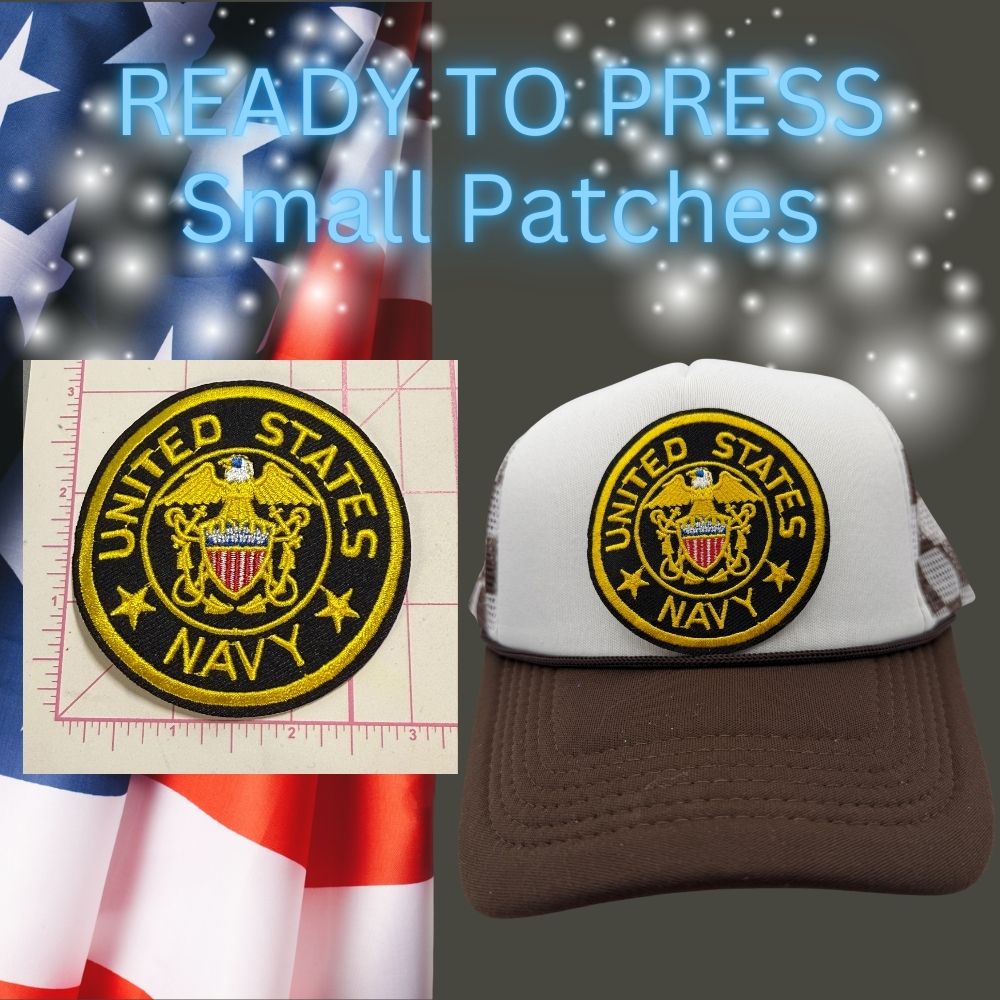Ready-to-Press Small Military Patches – Perfect for Hats, Jackets & More