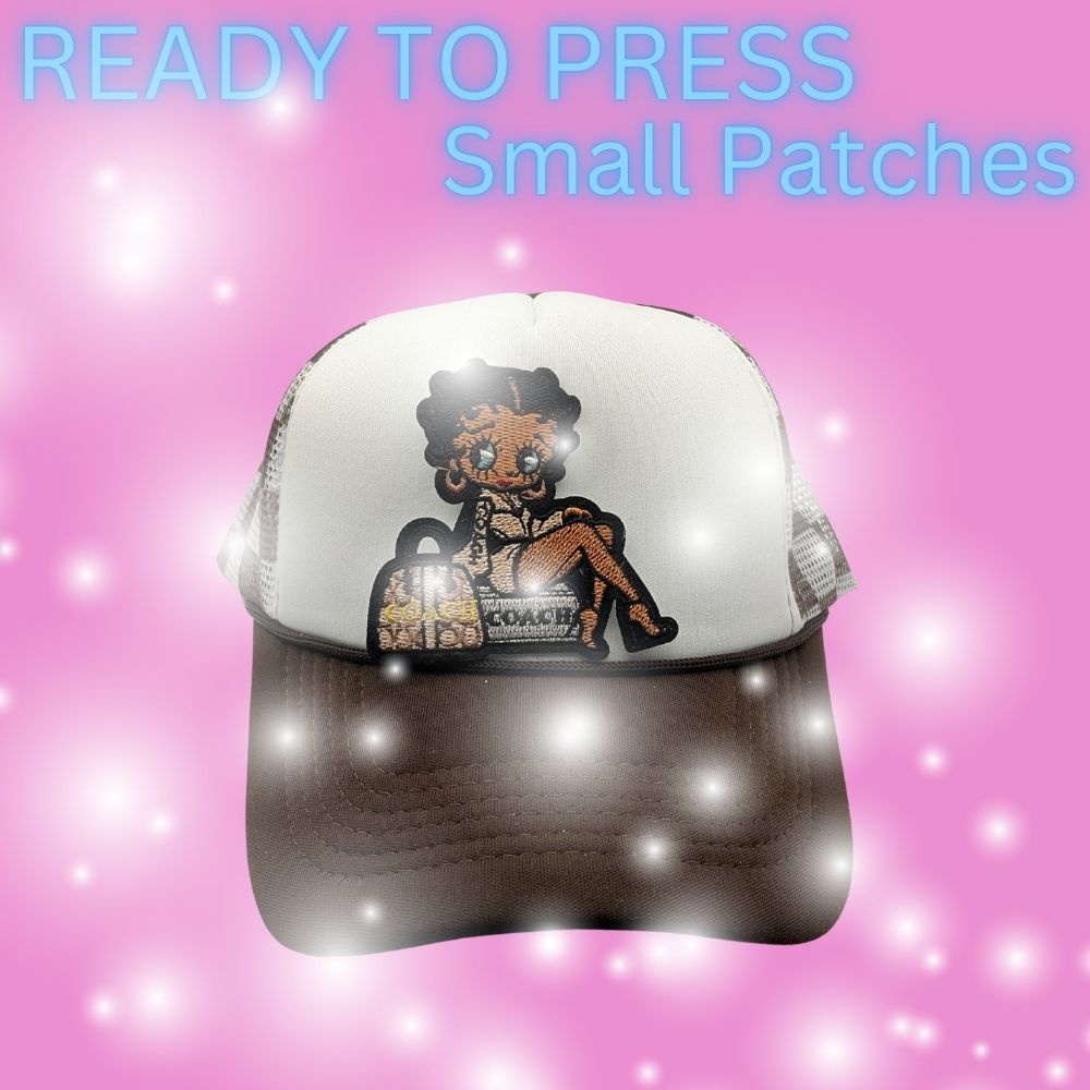 Ready-to-Press Small Fashion Girl Embroidered Patches | Trendy Cartoon Style | Heat Press Appliqués