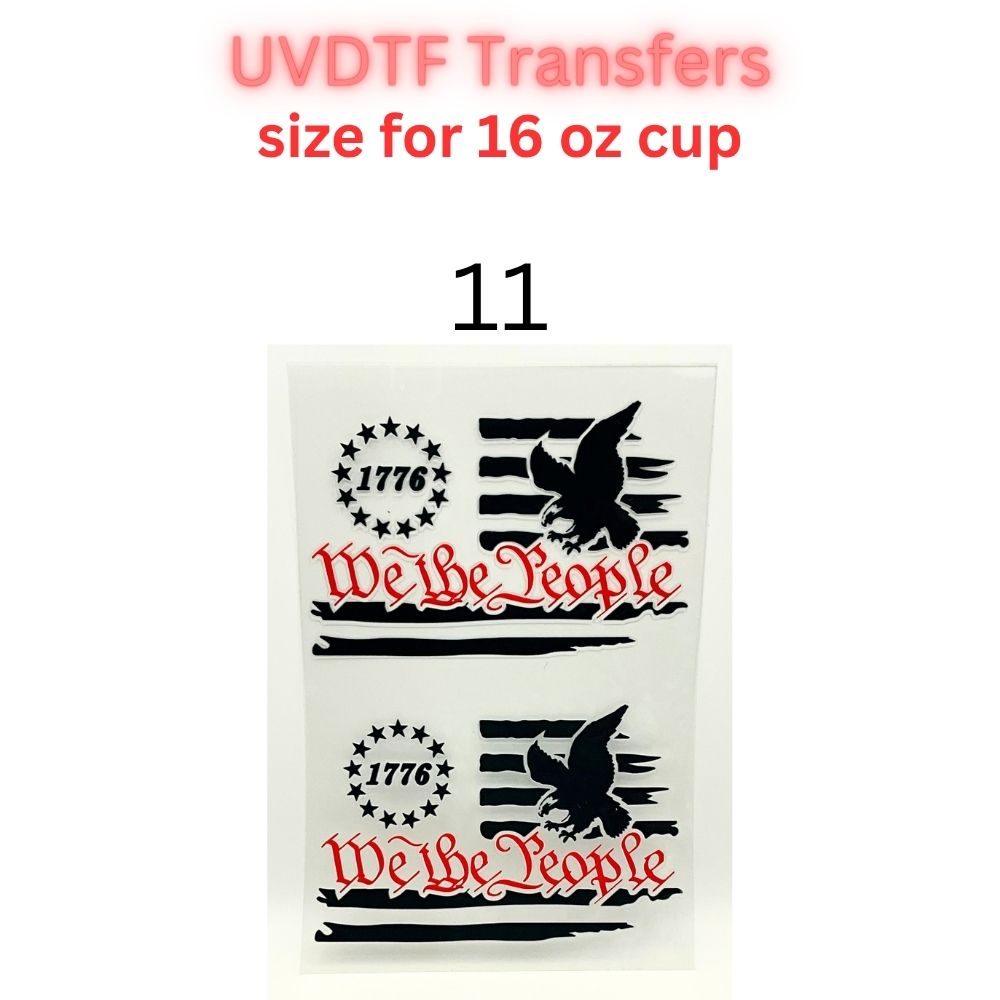 Patriotic & Blue Collar UV DTF Cup Wraps | 16oz Tumbler Transfers | Fishing, Firefighter, Military, Dad Life, Americana Designs