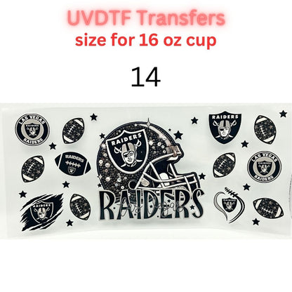 Sports Fan Inspired UV DTF Cup Wrap for 16 oz Glass Can | Football Fan Transfer Decal | Waterproof Permanent Cup Sticker | Multiple Styles