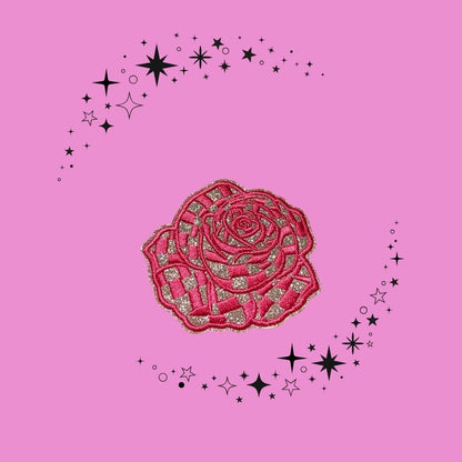 🌹 Rose Small Patches – Ready to Press Embroidery Appliqués | Hat, Jacket, Bag & Clothing Heat Press Iron-On