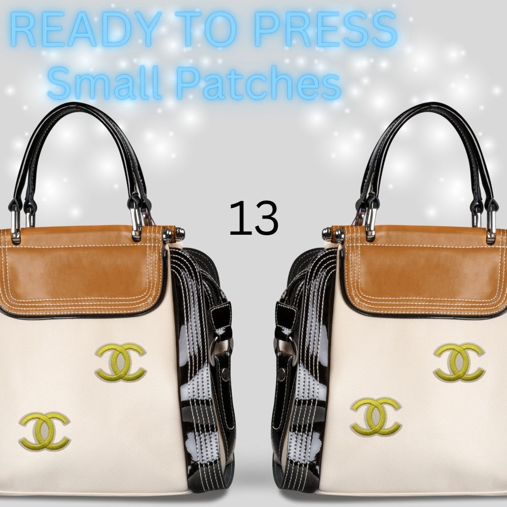 Designer-Inspired Sequin & Chenille Letter Patches – Ready to Press | Small Appliqués