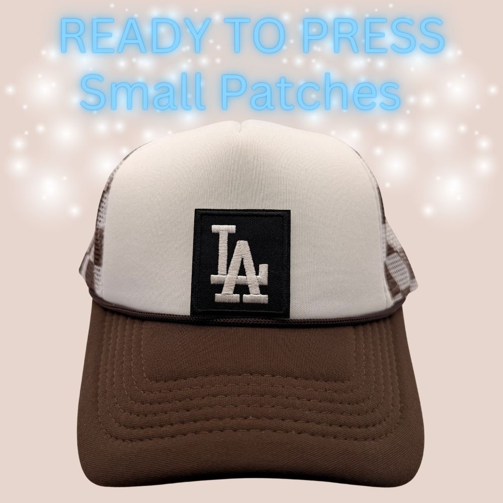 Ready-to-Press Small LA Letter Patches | Chenille Embroidered Iron-On Appliqués | Multiple Colors & Styles