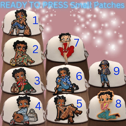 Fashion Girl Embroidered Patch – Ready to Press | Cute Boutique Character Patches for Trucker Hats & Apparel (9 Styles)
