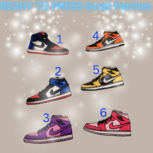 Sneaker-Inspired Ready-To-Press Embroidered Patches (6 Styles)