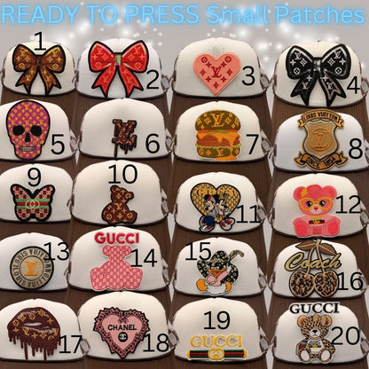 Designer-Inspired Small Chenille Patches – Ready to Press | Fashion Appliqué Collection (1–20)