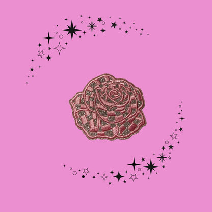 🌹 Rose Small Patches – Ready to Press Embroidery Appliqués | Hat, Jacket, Bag & Clothing Heat Press Iron-On