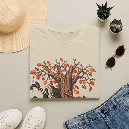 Fall Witch T-Shirt — 'Well, Shit' Halloween Tree Design
