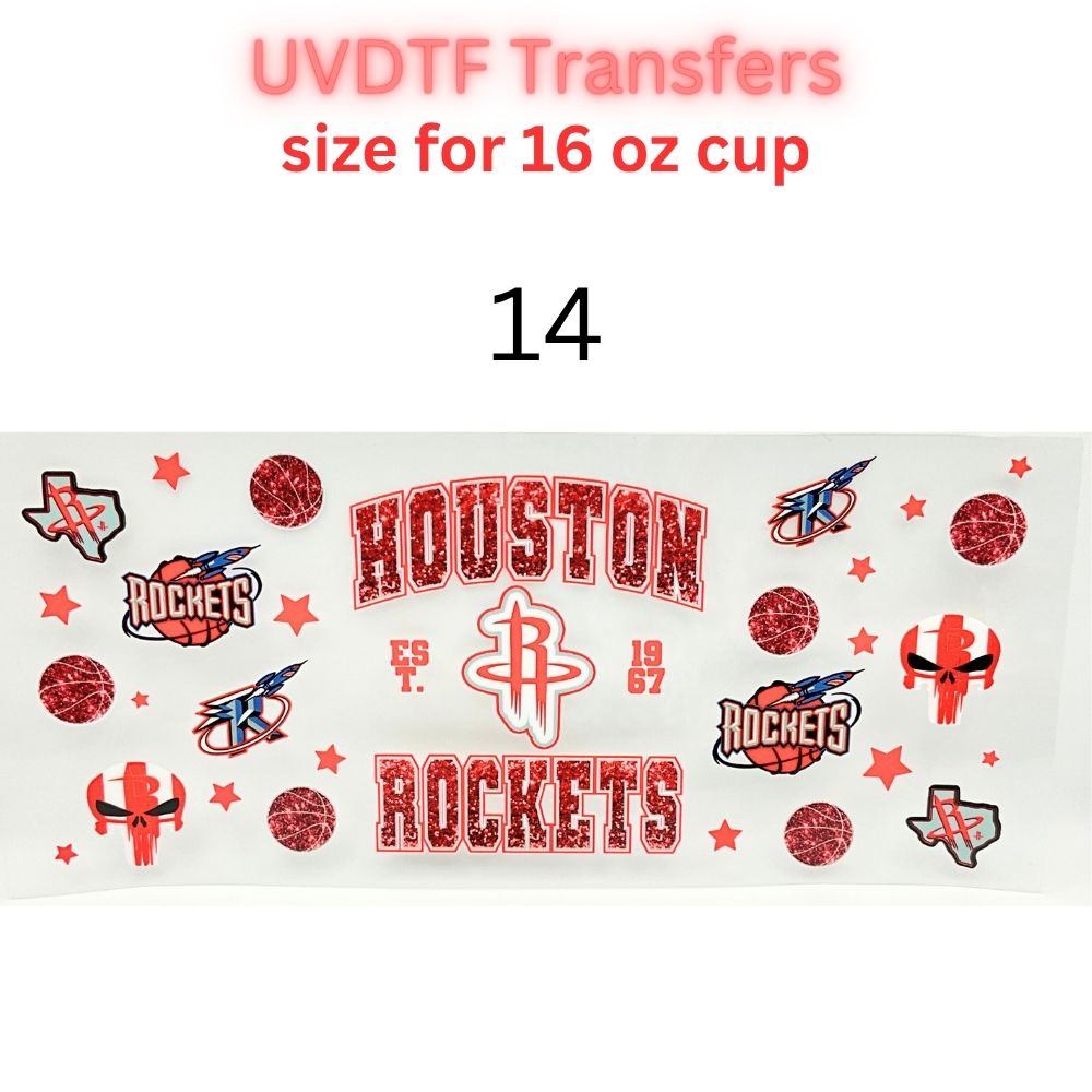 Pro Basketball City Team Inspired Wraps | UVDTF 16oz Glass Can Transfer | Pro Hoops Fan Cup Decals | Game Day Tumbler Wrap