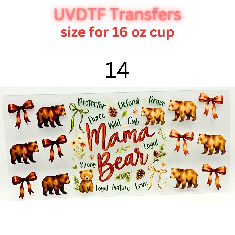 Mother UVDTF Cup Wrap | Mama Floral Tumbler Decal | Mom Gift Transfer | 16oz Glass Cup Wrap | Butterfly Flower Design