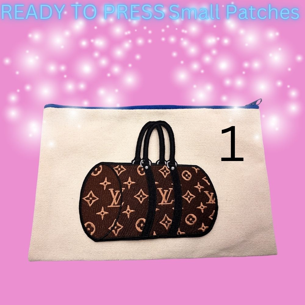 Ready-to-Press Designer-Inspired Handbag Style Embroidered Patches | Small Size | Multiple Styles Available