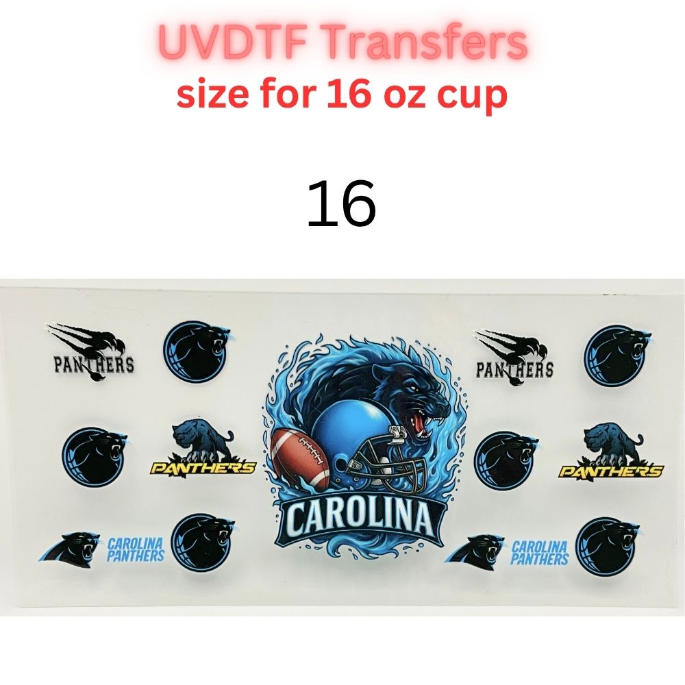 Sports Fan Inspired UV DTF Cup Wrap for 16 oz Glass Can | Football Fan Transfer Decal | Waterproof Permanent Cup Sticker | Multiple Styles