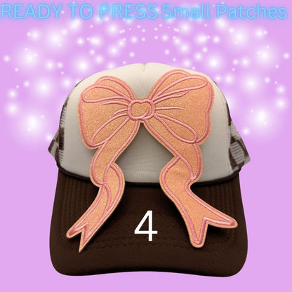 Glitter Bow Heat Transfer Patches – Ready to Press
