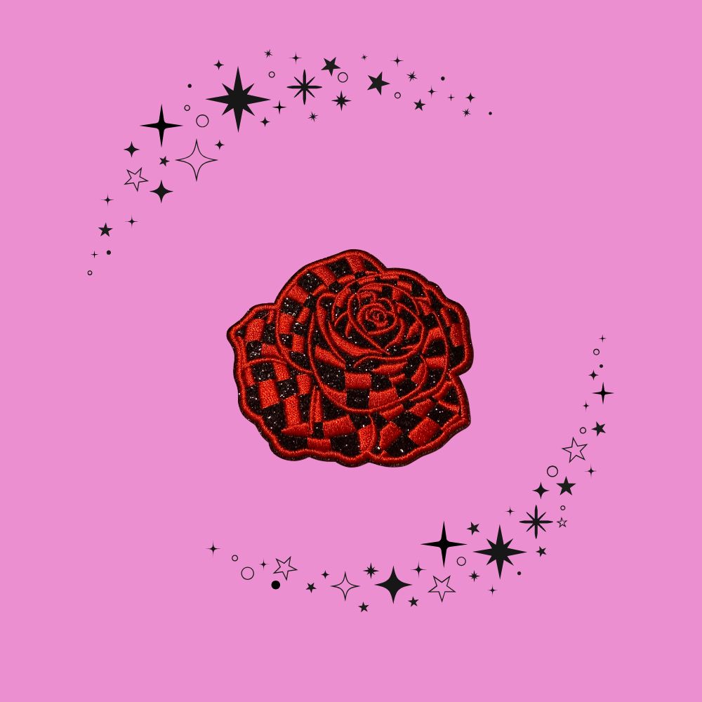 🌹 Rose Small Patches – Ready to Press Embroidery Appliqués | Hat, Jacket, Bag & Clothing Heat Press Iron-On