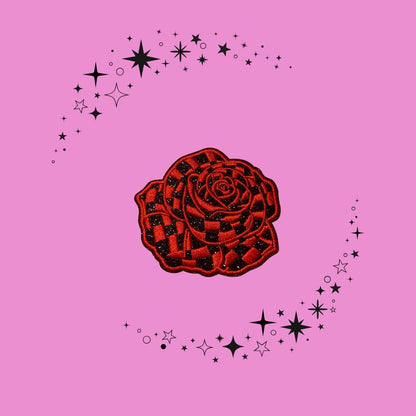 🌹 Rose Small Patches – Ready to Press Embroidery Appliqués | Hat, Jacket, Bag & Clothing Heat Press Iron-On