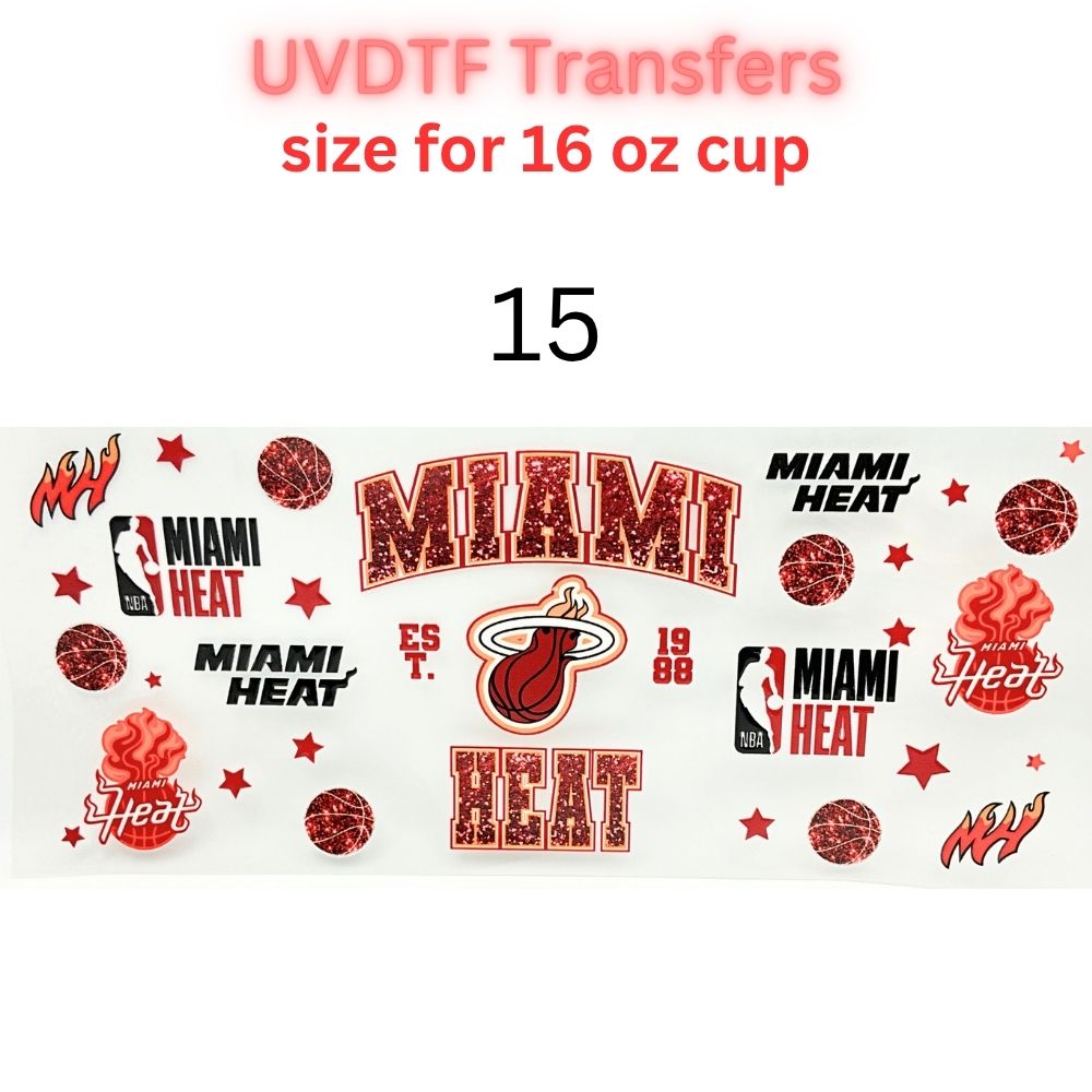 Pro Basketball City Team Inspired Wraps | UVDTF 16oz Glass Can Transfer | Pro Hoops Fan Cup Decals | Game Day Tumbler Wrap