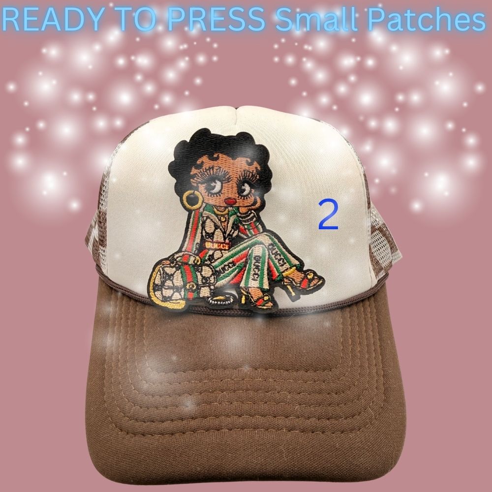 Fashion Girl Embroidered Patch – Ready to Press | Cute Boutique Character Patches for Trucker Hats & Apparel (9 Styles)