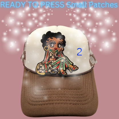 Fashion Girl Embroidered Patch – Ready to Press | Cute Boutique Character Patches for Trucker Hats & Apparel (9 Styles)