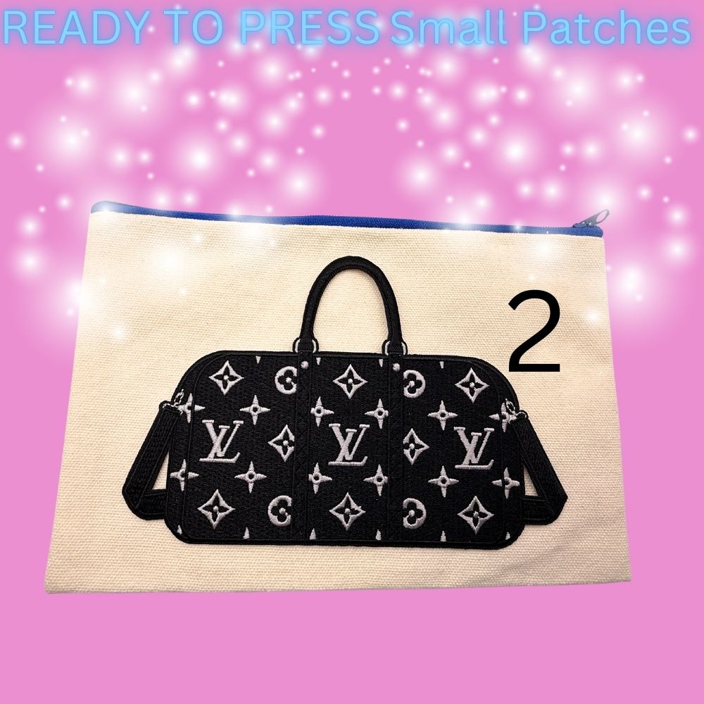 Ready-to-Press Designer-Inspired Handbag Style Embroidered Patches | Small Size | Multiple Styles Available