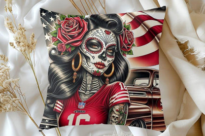 Day of the Dead & 49ers Digital Bundle – 9 Sugar Skull & La Catrina JPG Designs (Instant Download)