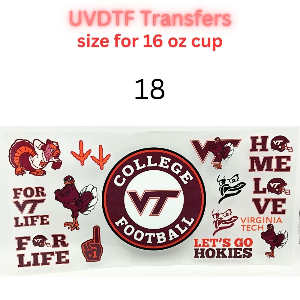 Sports Fan Inspired UV DTF Cup Wrap for 16 oz Glass Can | Football Fan Transfer Decal | Waterproof Permanent Cup Sticker | Multiple Styles