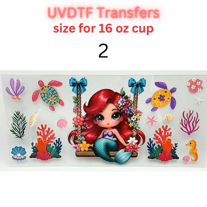 Whimsical Fairytale Girl UV DTF Cup Wrap | 16 oz Glass Can Transfer | Floral Princess-Inspired Designs | Choose 1–11