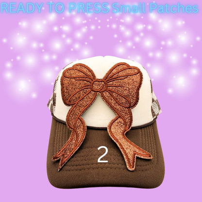 Glitter Bow Heat Transfer Patches – Ready to Press