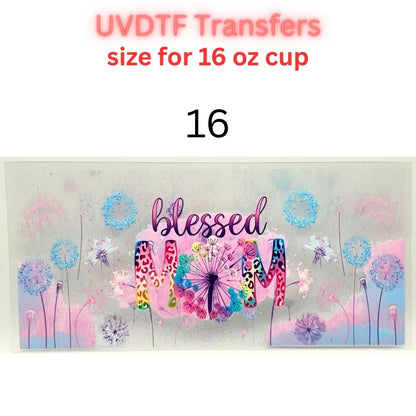 Mother UVDTF Cup Wrap | Mama Floral Tumbler Decal | Mom Gift Transfer | 16oz Glass Cup Wrap | Butterfly Flower Design