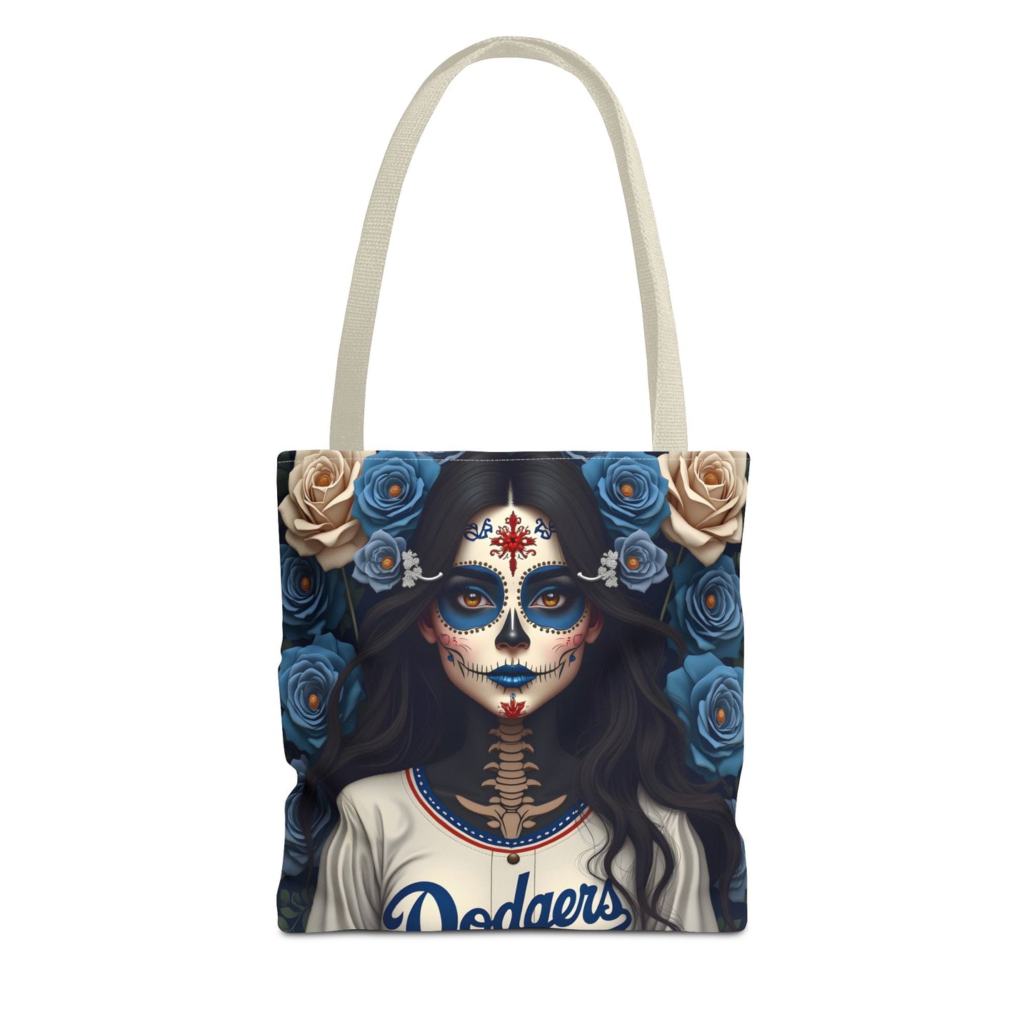 Sugar Skull Floral Tote Bag, Day of the Dead, Boho Style, Eco-Friendly Shopping, Casual Weekend Bag