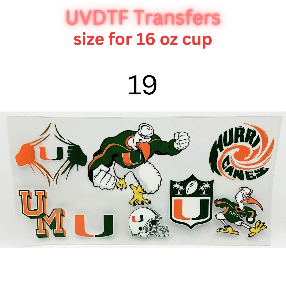 Sports Fan Inspired UV DTF Cup Wrap for 16 oz Glass Can | Football Fan Transfer Decal | Waterproof Permanent Cup Sticker | Multiple Styles