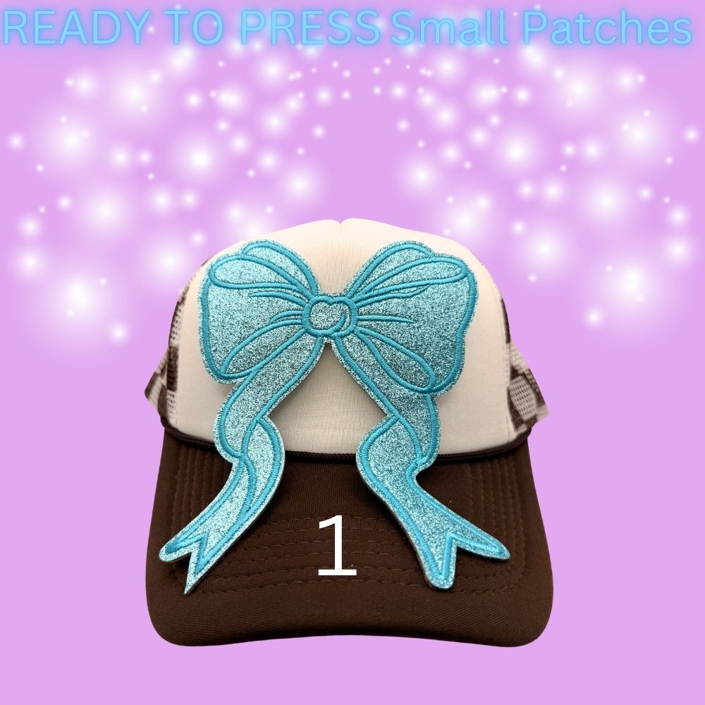 Glitter Bow Heat Transfer Patches – Ready to Press