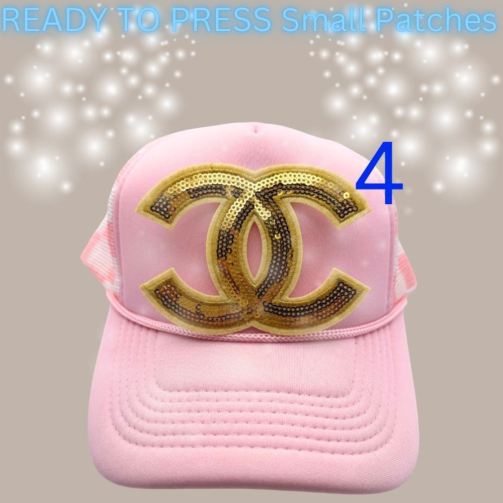 ✨ READY TO PRESS Sequin Double-C Style Patches (Multiple Colors) ✨