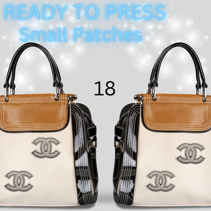 Designer-Inspired Sequin & Chenille Letter Patches – Ready to Press | Small Appliqués