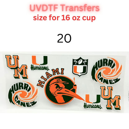Sports Fan Inspired UV DTF Cup Wrap for 16 oz Glass Can | Football Fan Transfer Decal | Waterproof Permanent Cup Sticker | Multiple Styles