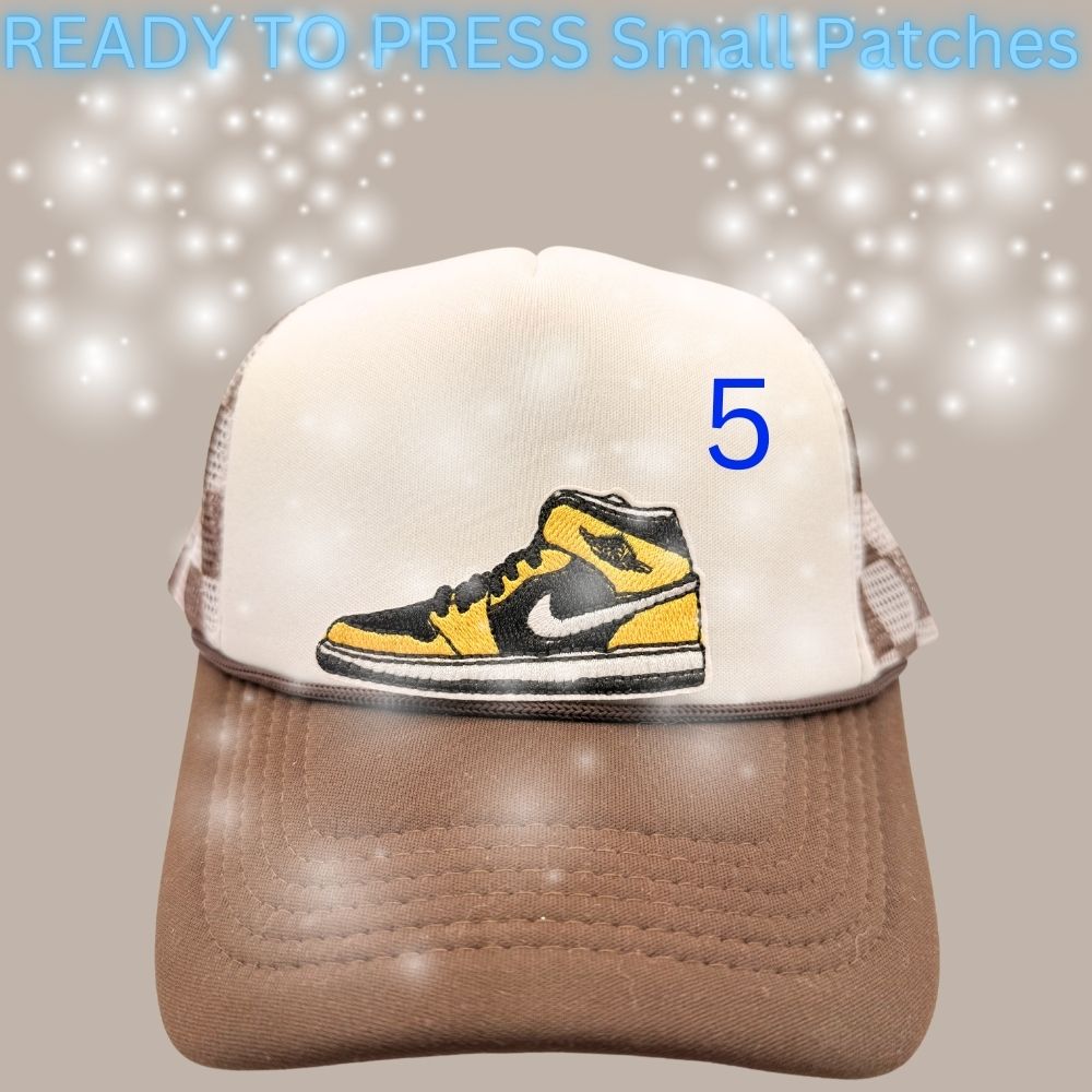Sneaker-Inspired Ready-To-Press Embroidered Patches (6 Styles)