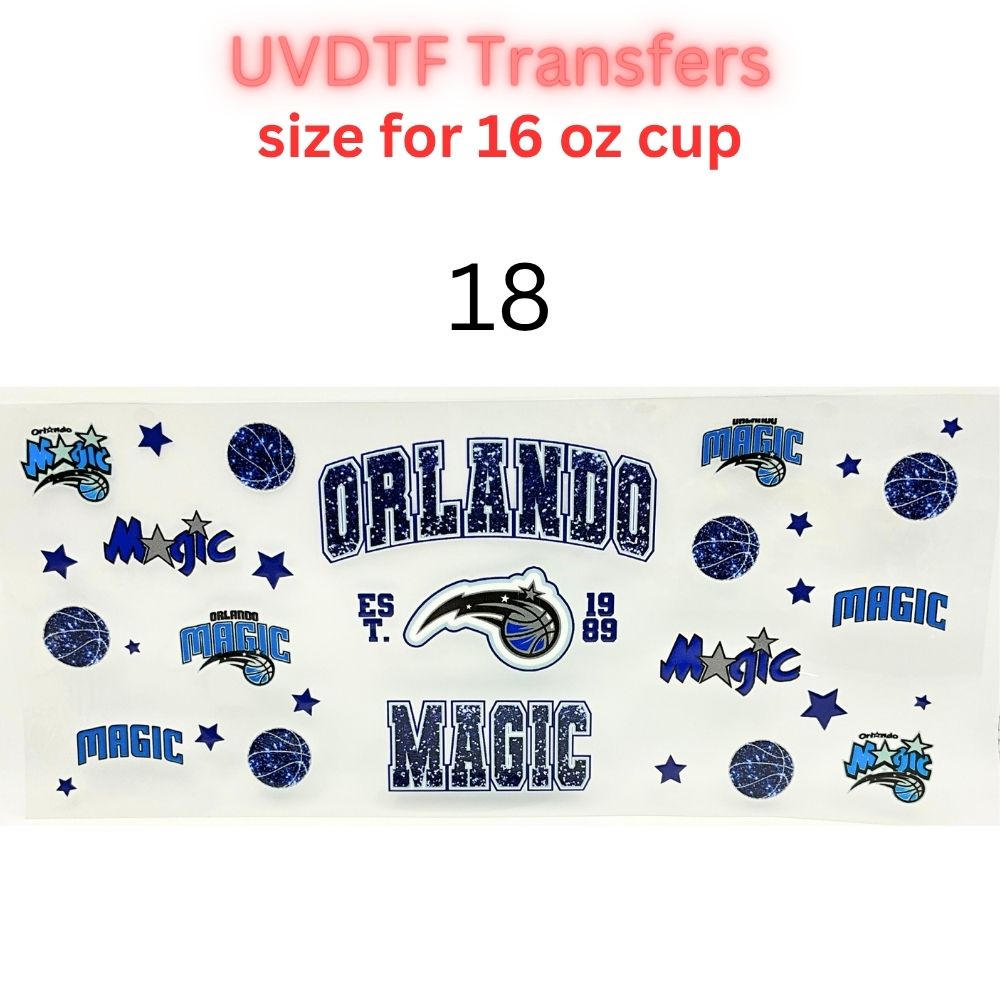 Pro Basketball City Team Inspired Wraps | UVDTF 16oz Glass Can Transfer | Pro Hoops Fan Cup Decals | Game Day Tumbler Wrap