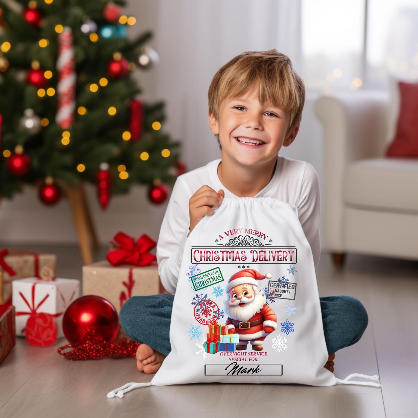 Santa Sack Sublimation Designs – Christmas Gift Bag PNG & JPG Files (20x27 in)