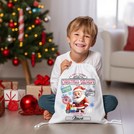 Santa Sack Sublimation Designs – Christmas Gift Bag PNG & JPG Files (20x27 in)