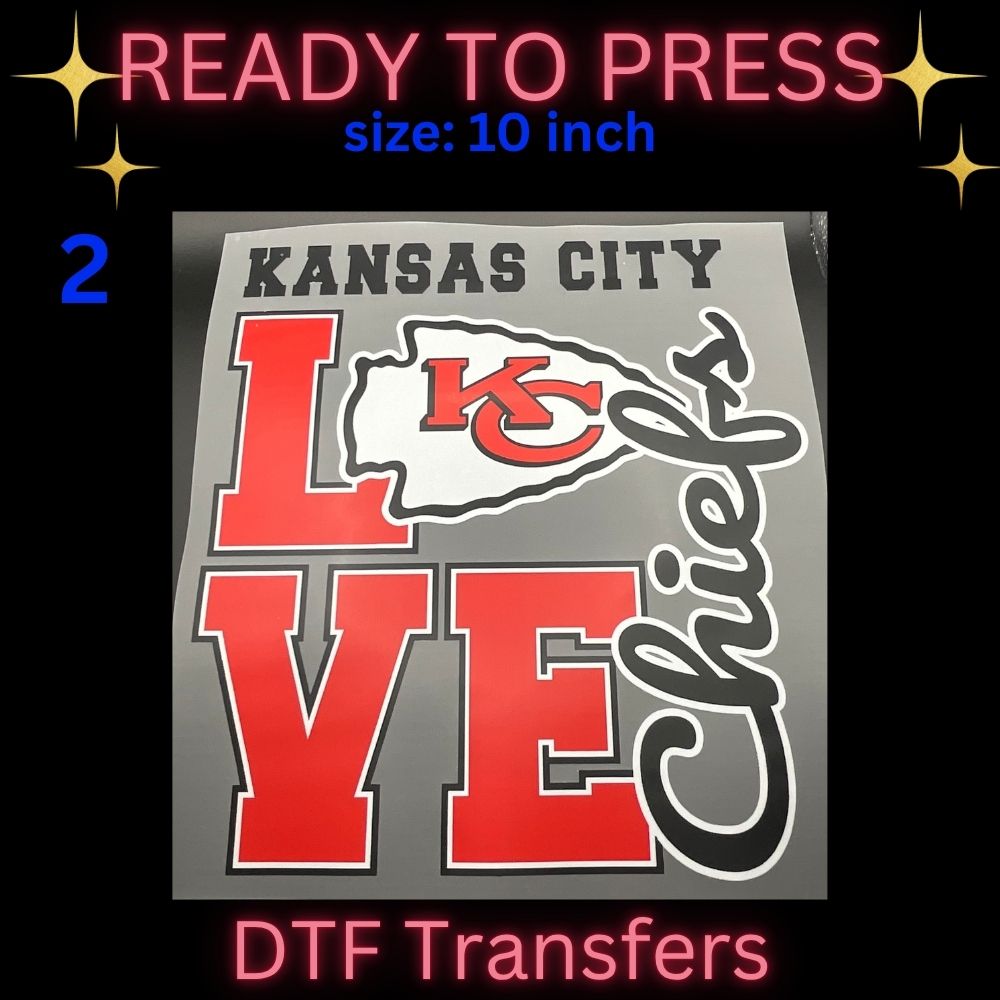 Football Inspired Ready-To-Press DTF Transfers | Game Day Sports Heat Transfers | 10 Inch Shirt Designs