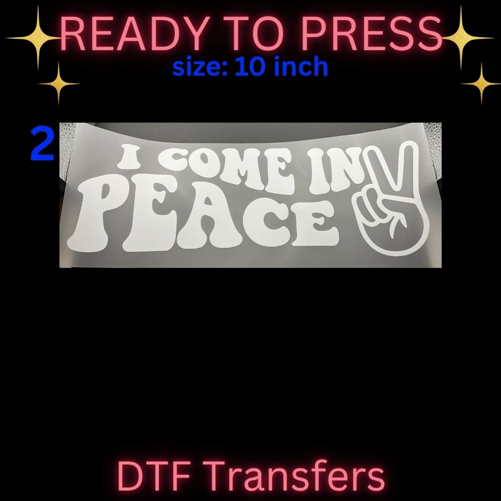Funny & Retro Ready-To-Press DTF Transfers | Graduation, Peace & Humor Heat Transfers |
