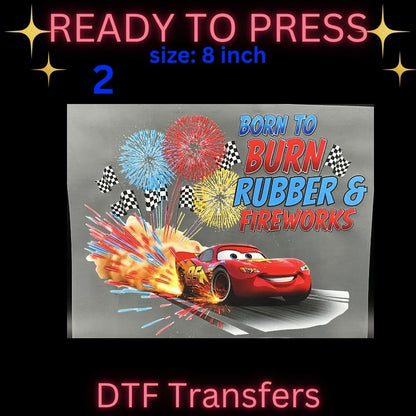 Cute Cartoon & Gamer Inspired DTF Transfers | Kids Character Style Heat Transfers | Ready To Press 8 Inch