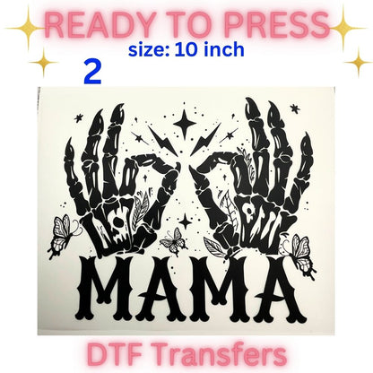 Trendy Ready-To-Press DTF Transfers | Spooky, Western, Mama & Sassy Graphic Heat Transfers | 10 Inch Designs
