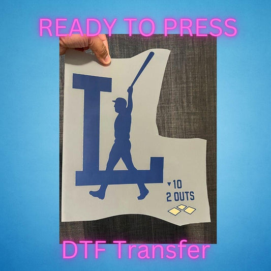 Blue The Walk Baseball DTF Transfers – Ready to Press Heat Press Designs