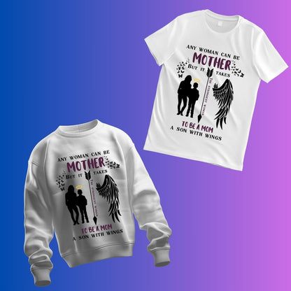 Memorial Mom & Son Teenager, little older Son Digital Files – PNG & SVG Downloads