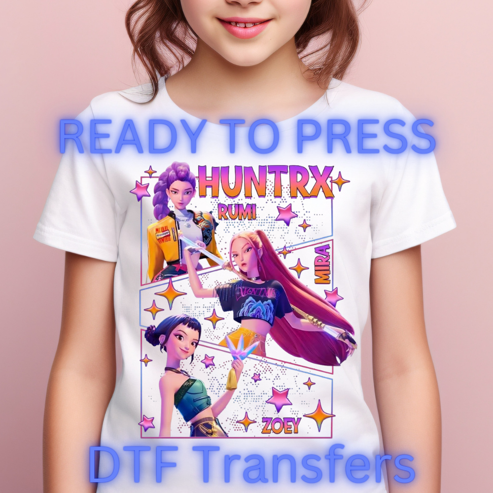 Galaxy Pop Trio DTF Transfer – 10 Inch | Ready to Press Heat Transfer for Shirts, Totes, and Sweaters