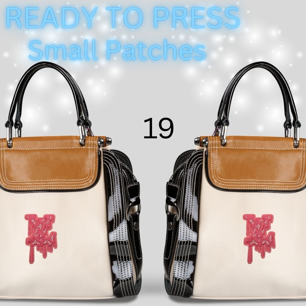 Designer-Inspired Sequin & Chenille Letter Patches – Ready to Press | Small Appliqués