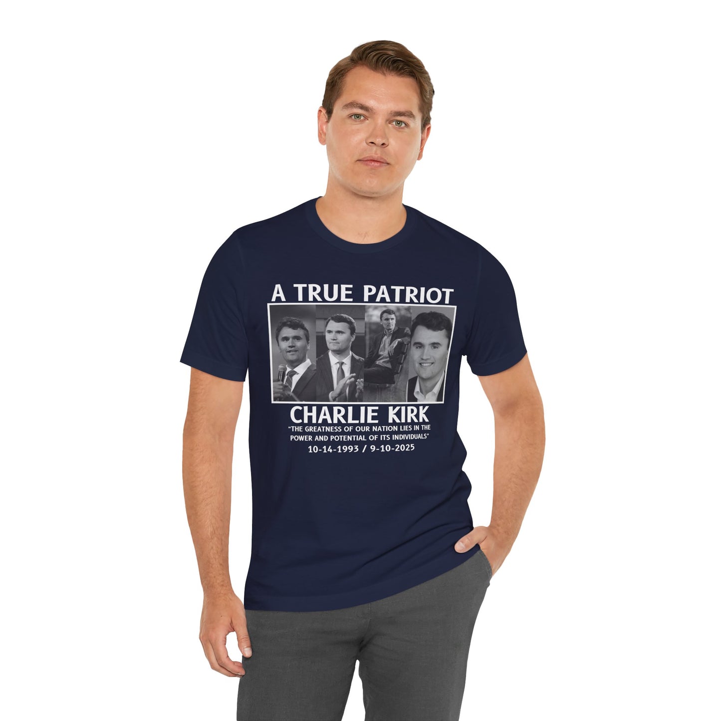 Patriotic Tribute Tee, Celebratory Shirt, Memorial Gift, Social Statement Tee, Casual Everyday Wear