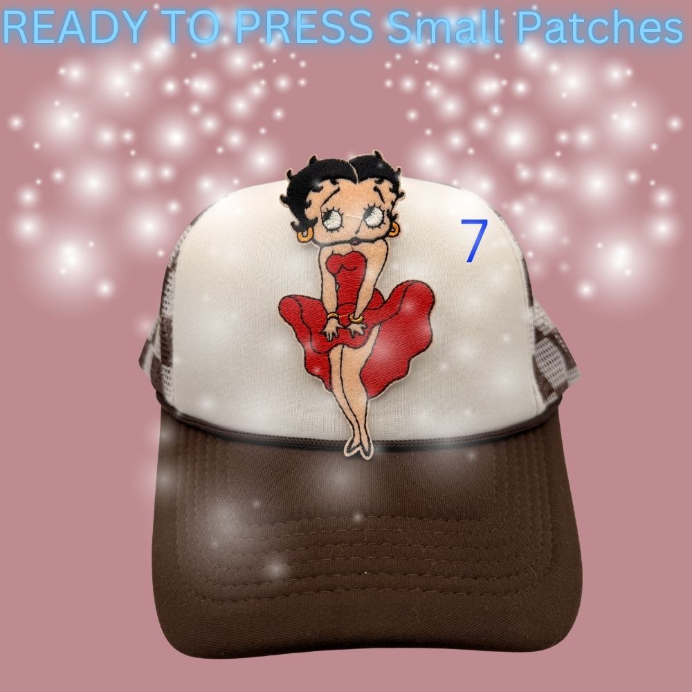 Fashion Girl Embroidered Patch – Ready to Press | Cute Boutique Character Patches for Trucker Hats & Apparel (9 Styles)
